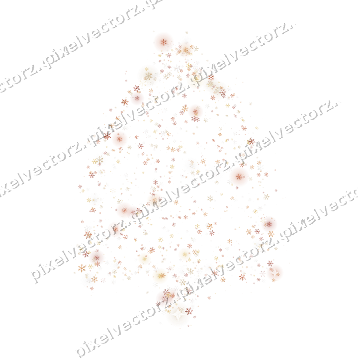Seamless glitter bell of snowflakes on a transparent background