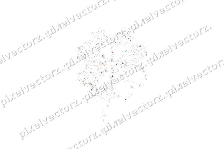 Seamless glitter clover leaf in dark green on a transparent background