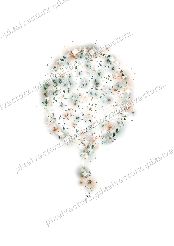 Seamless glitter balloon in dark green on a transparent background