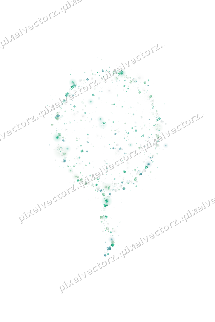 Seamless glitter balloon in green and teal on a transparent background