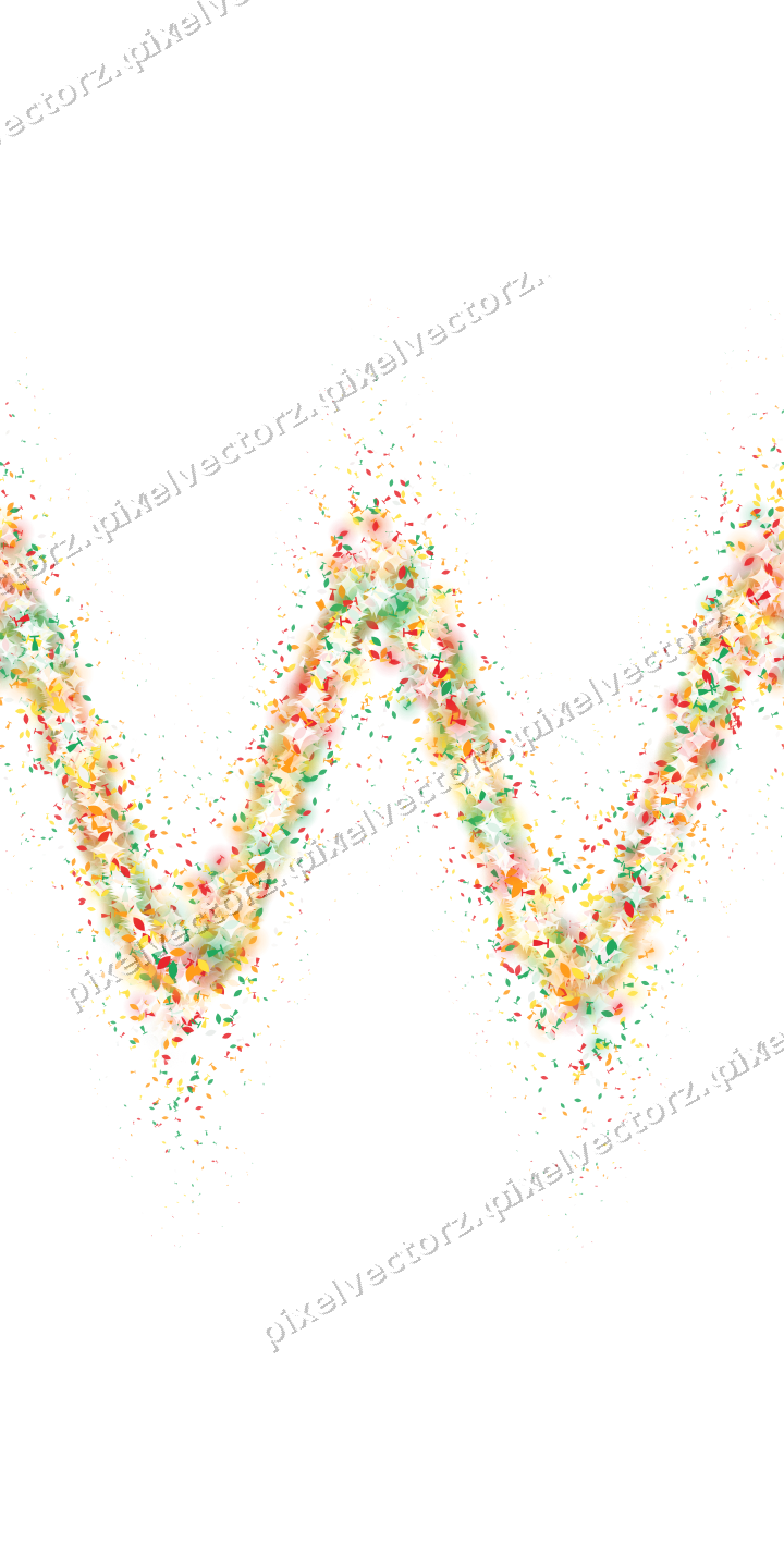 Seamless glitter wave in red and orange on a transparent background