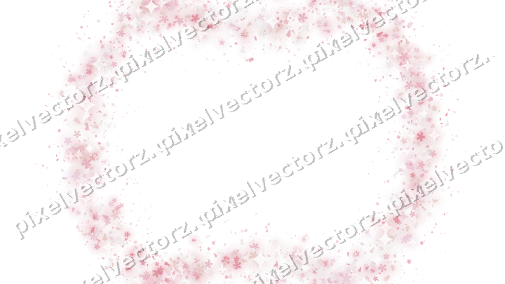 Seamless glitter wreath in pale pink on a transparent background