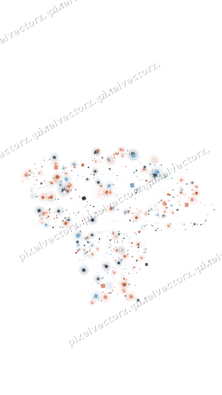 Seamless glitter turkey of gifts in orange on a transparent background