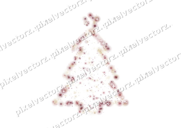 Seamless glitter christmas tree on a transparent background