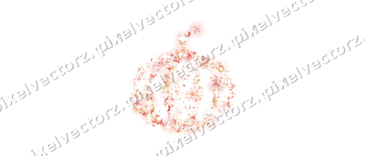 Seamless glitter pumpkin of crescents on a transparent background