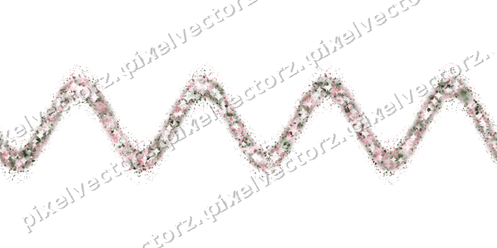 Seamless glitter wave in pink on a transparent background