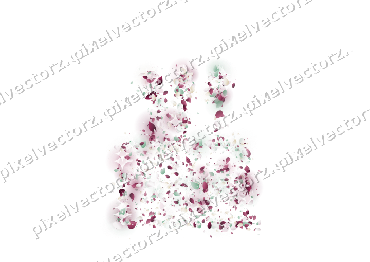 Seamless glitter birthday cake of eggs on a transparent background