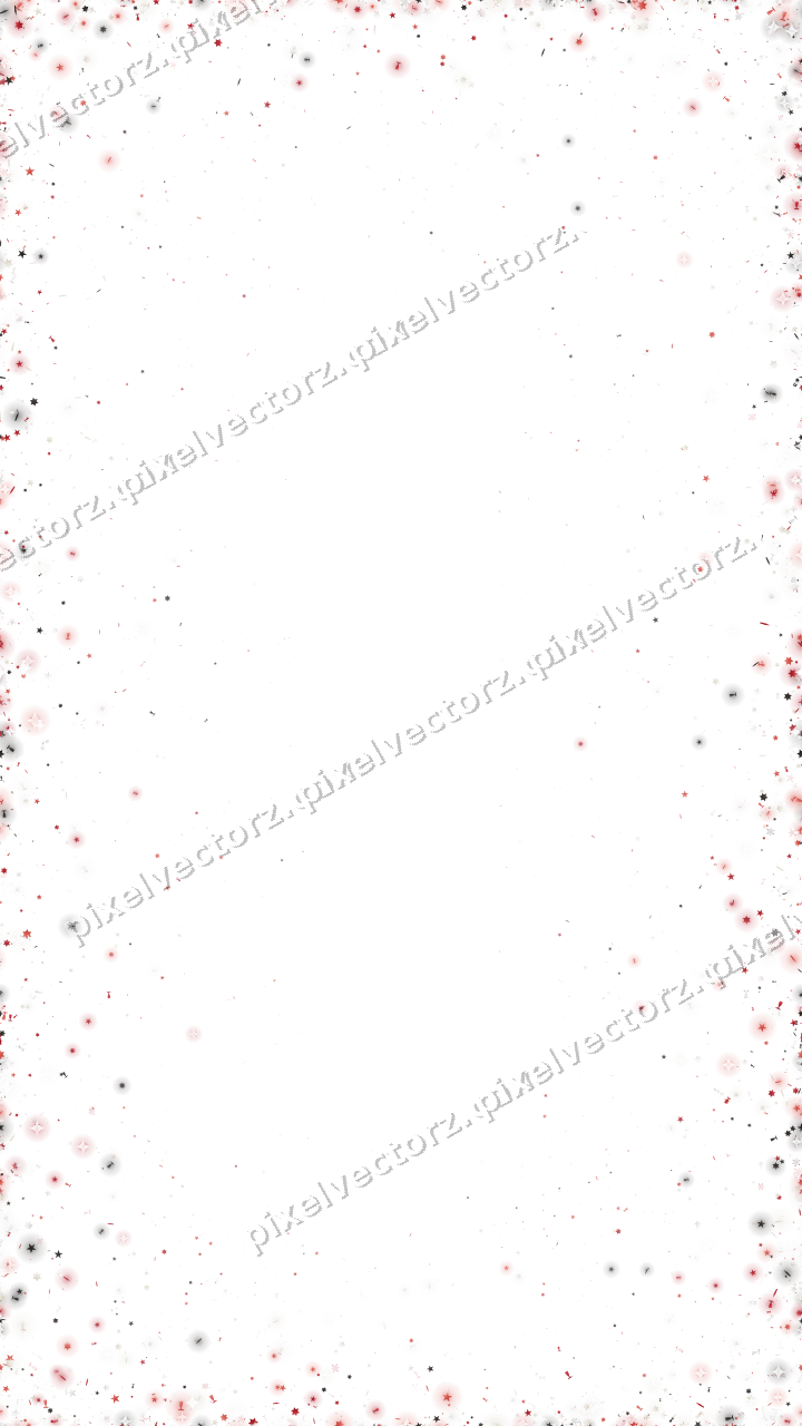 Seamless glitter vignette in red on a transparent background