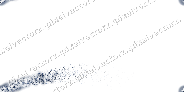 Seamless star trail in dark blue and white on a transparent background