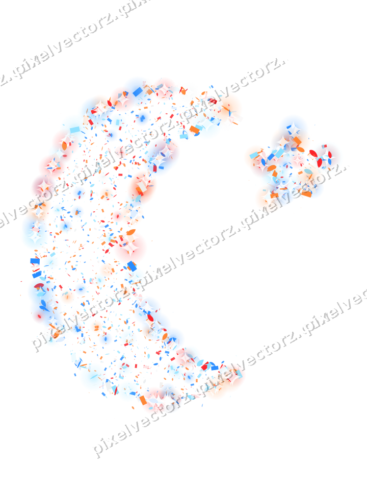 Seamless glitter crescent moon in blue on a transparent background