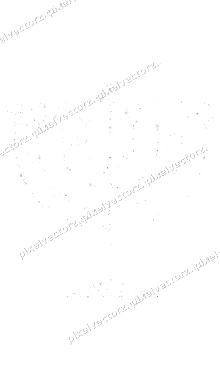 Seamless glitter menorah in purple on a transparent background