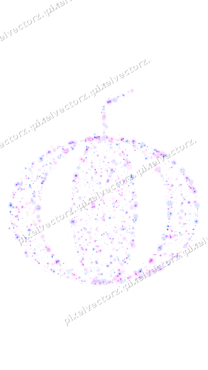 Seamless glitter pumpkin in purple on a transparent background