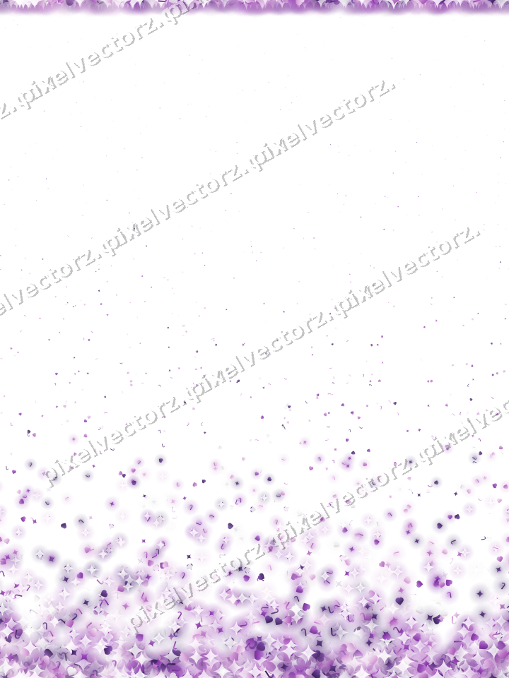 Seamless rising glitter in purple on a transparent background