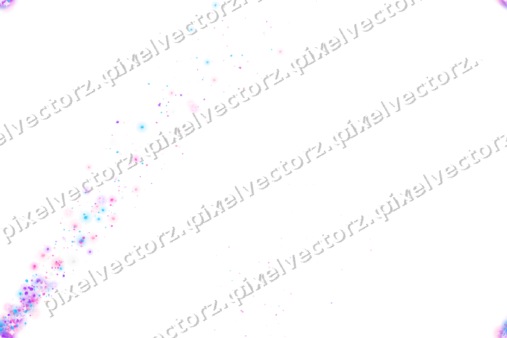 Seamless star trail of balloons in magenta on a transparent background