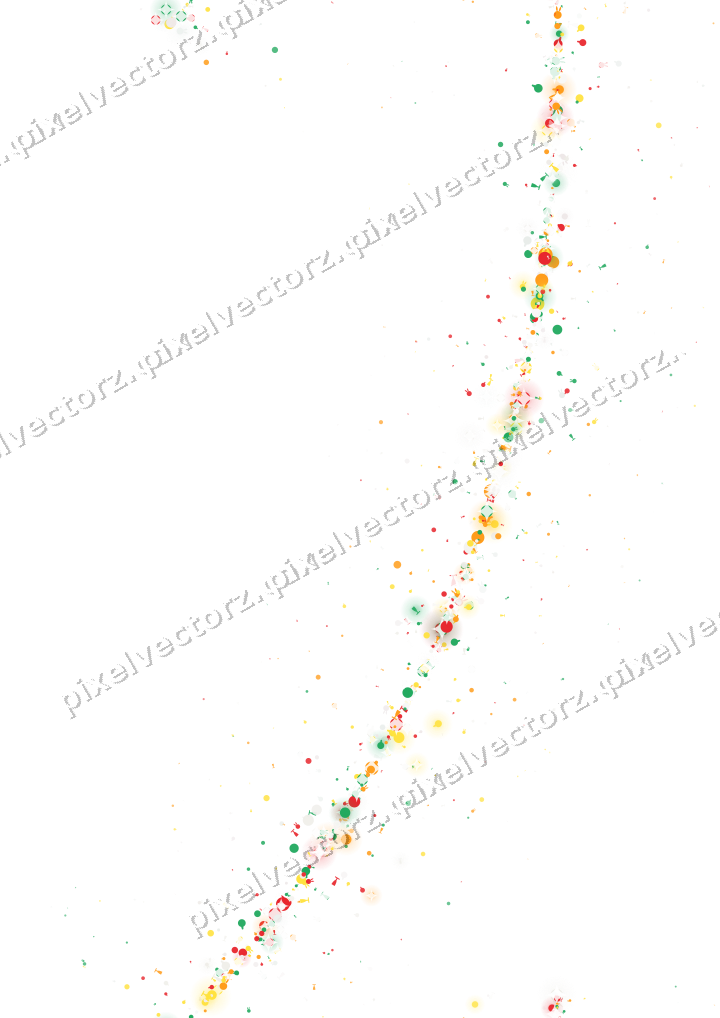 Seamless glitter arc in red and orange on a transparent background