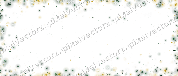 Seamless glitter vignette in dark green on a transparent background