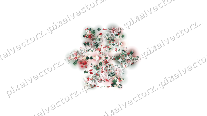 Seamless glitter snowflake in dark green on a transparent background