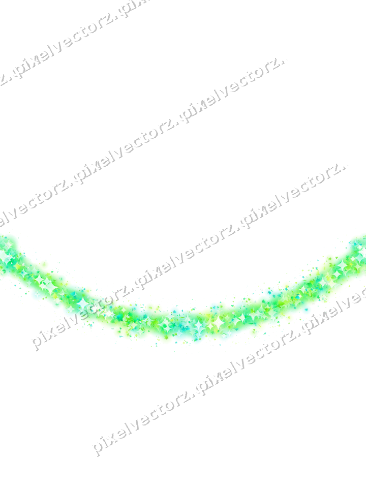 Seamless glitter arc in green and lime on a transparent background