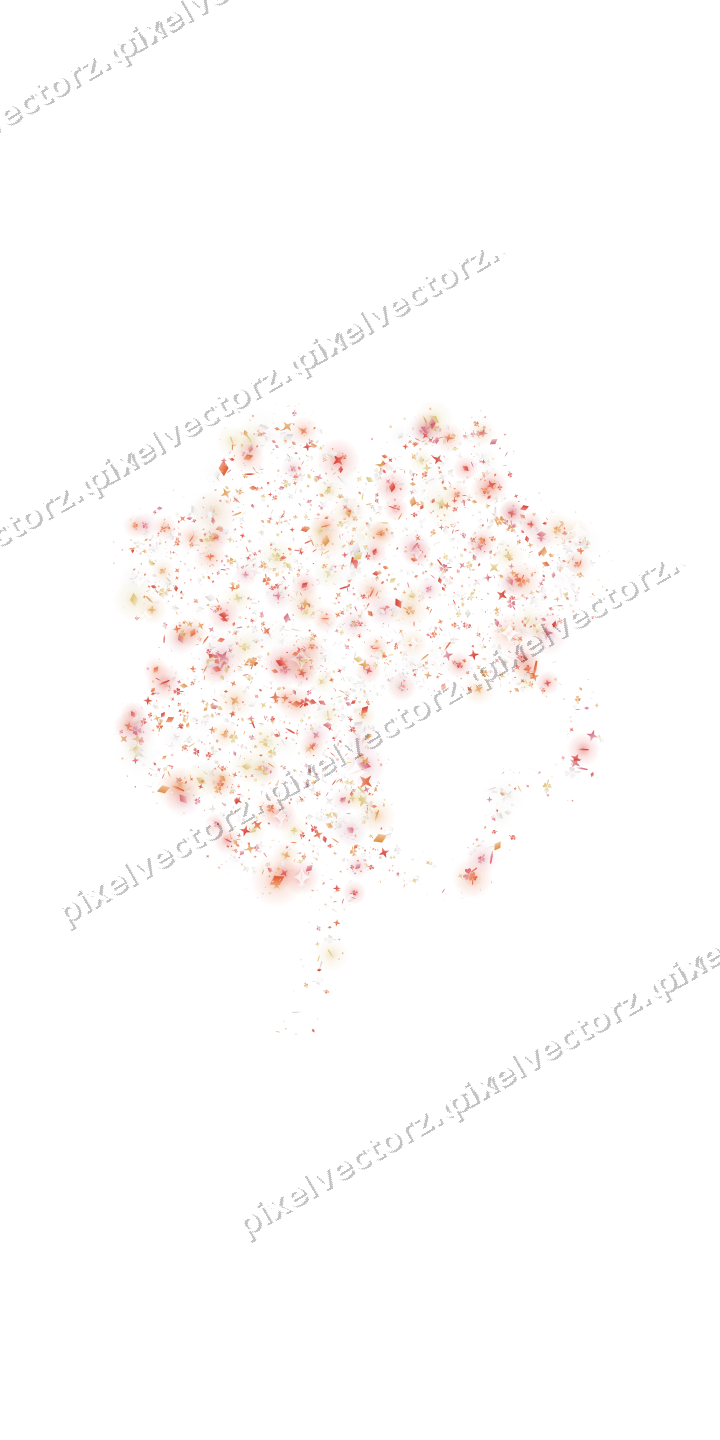 Seamless glitter four leaf clover in red on a transparent background