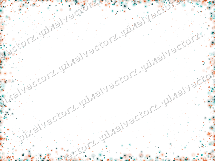 Seamless glitter vignette in orange on a transparent background