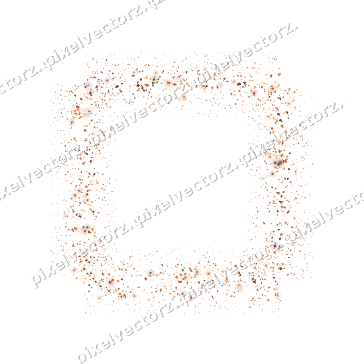 Seamless glitter frame on a transparent background