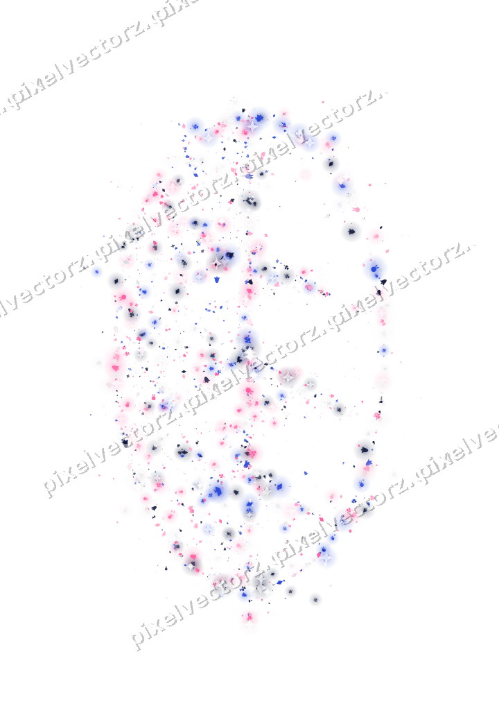Seamless glitter leaf of bells and bunnies on a transparent background