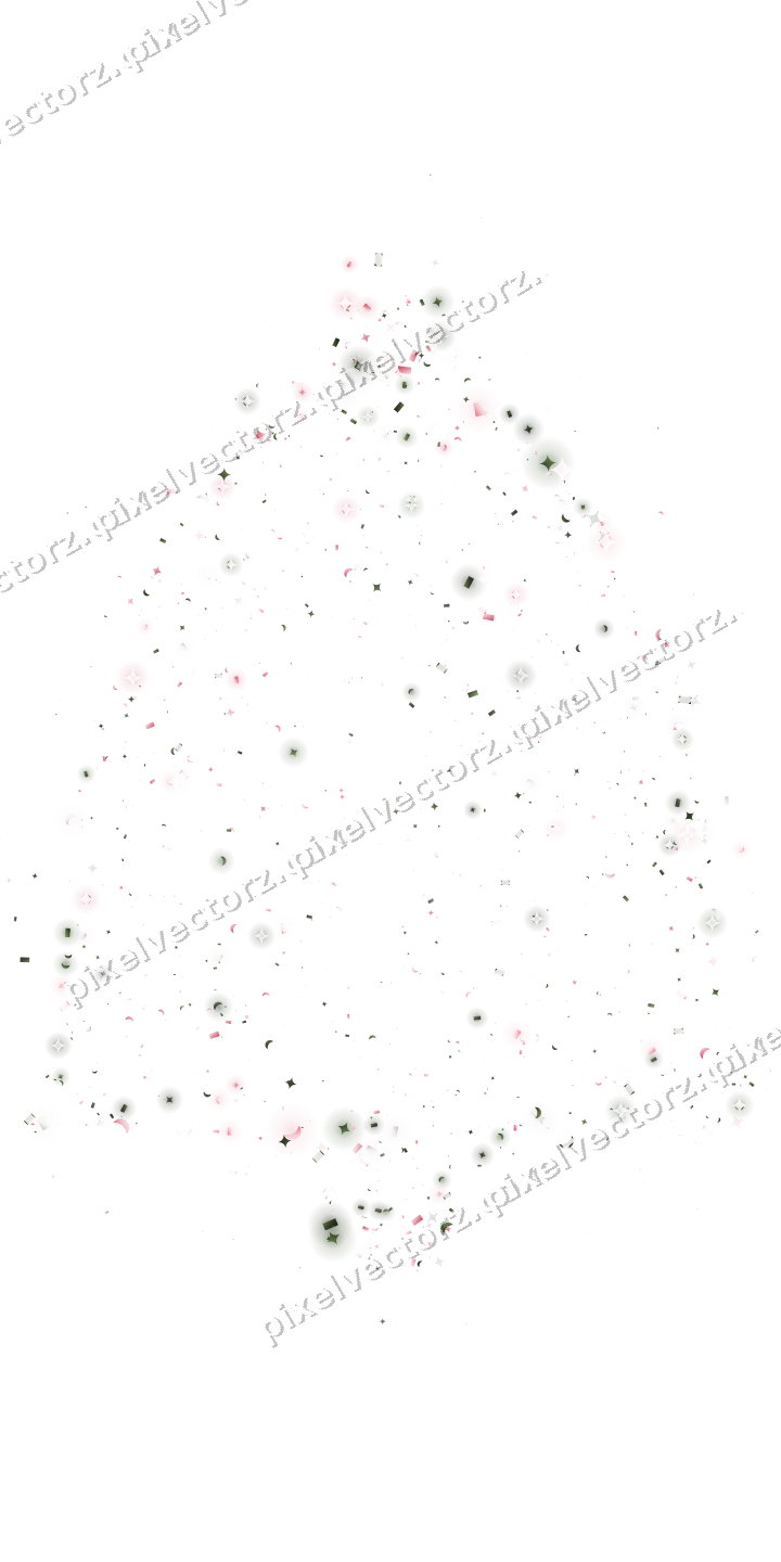 Seamless glitter bell in pink on a transparent background