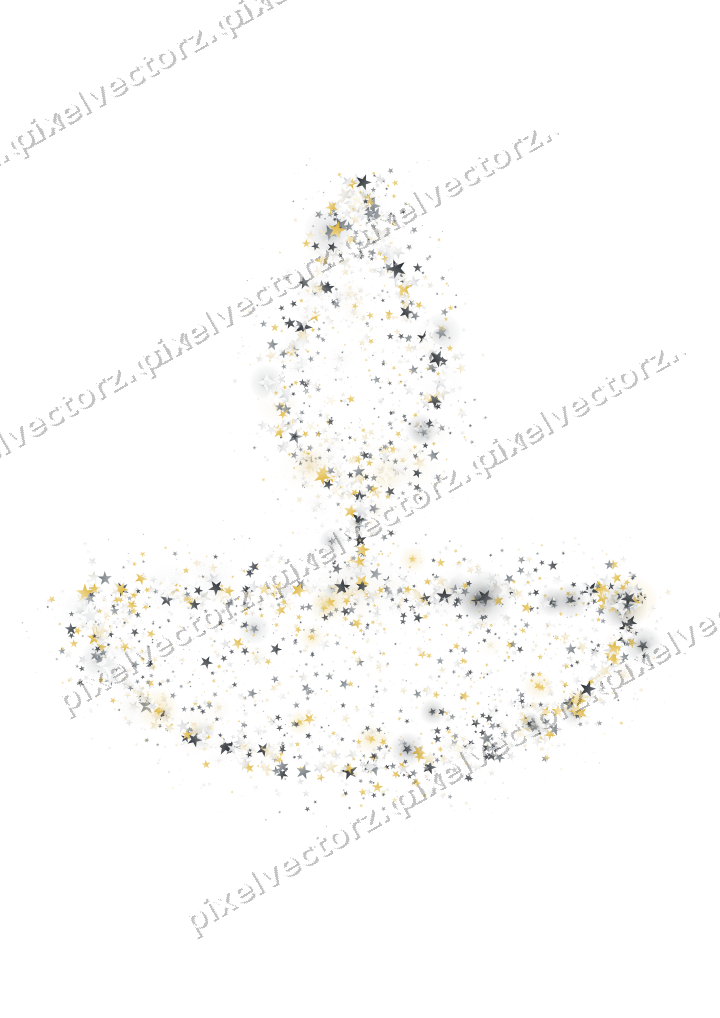 Seamless glitter diya lamp of stars on a transparent background