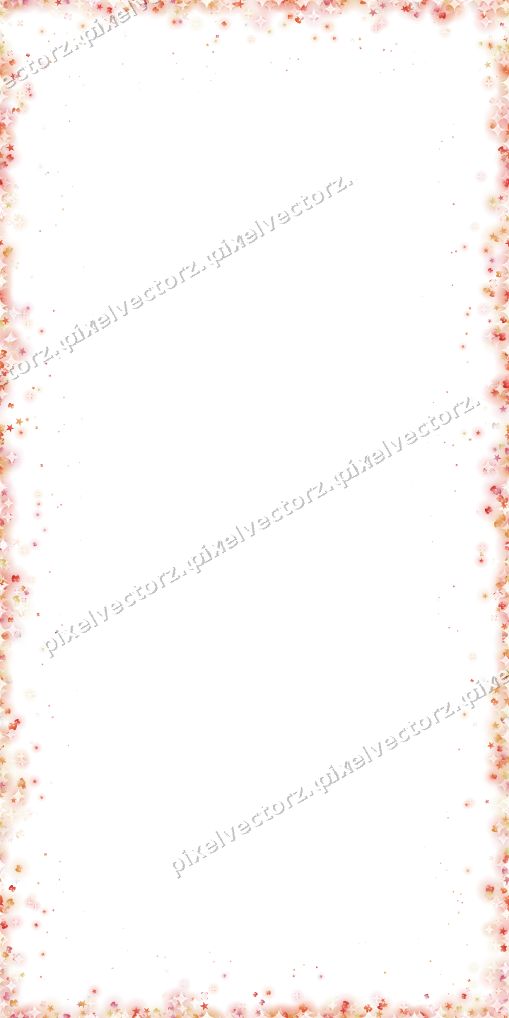 Seamless glitter vignette in red on a transparent background