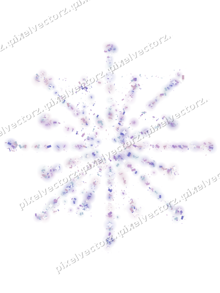 Seamless glitter firework in purple on a transparent background