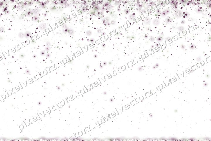 Seamless falling glitter of clovers on a transparent background