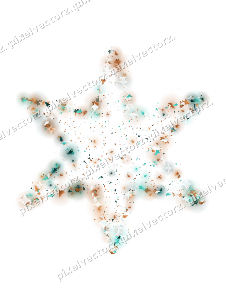 Seamless glitter star of christmas trees on a transparent background