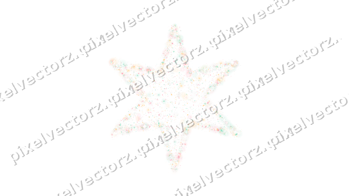 Seamless glitter star in pale pink on a transparent background