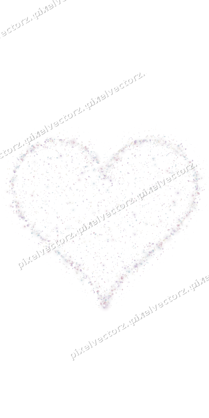 Seamless glitter heart in pale pink on a transparent background