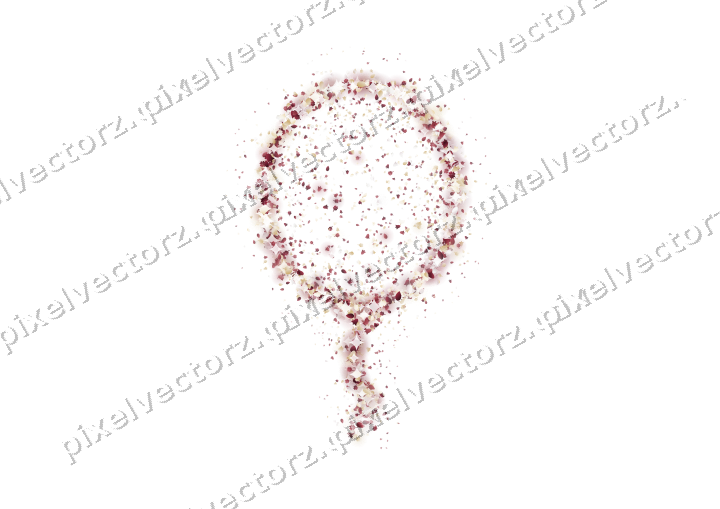 Seamless glitter balloon of bells and eggs on a transparent background