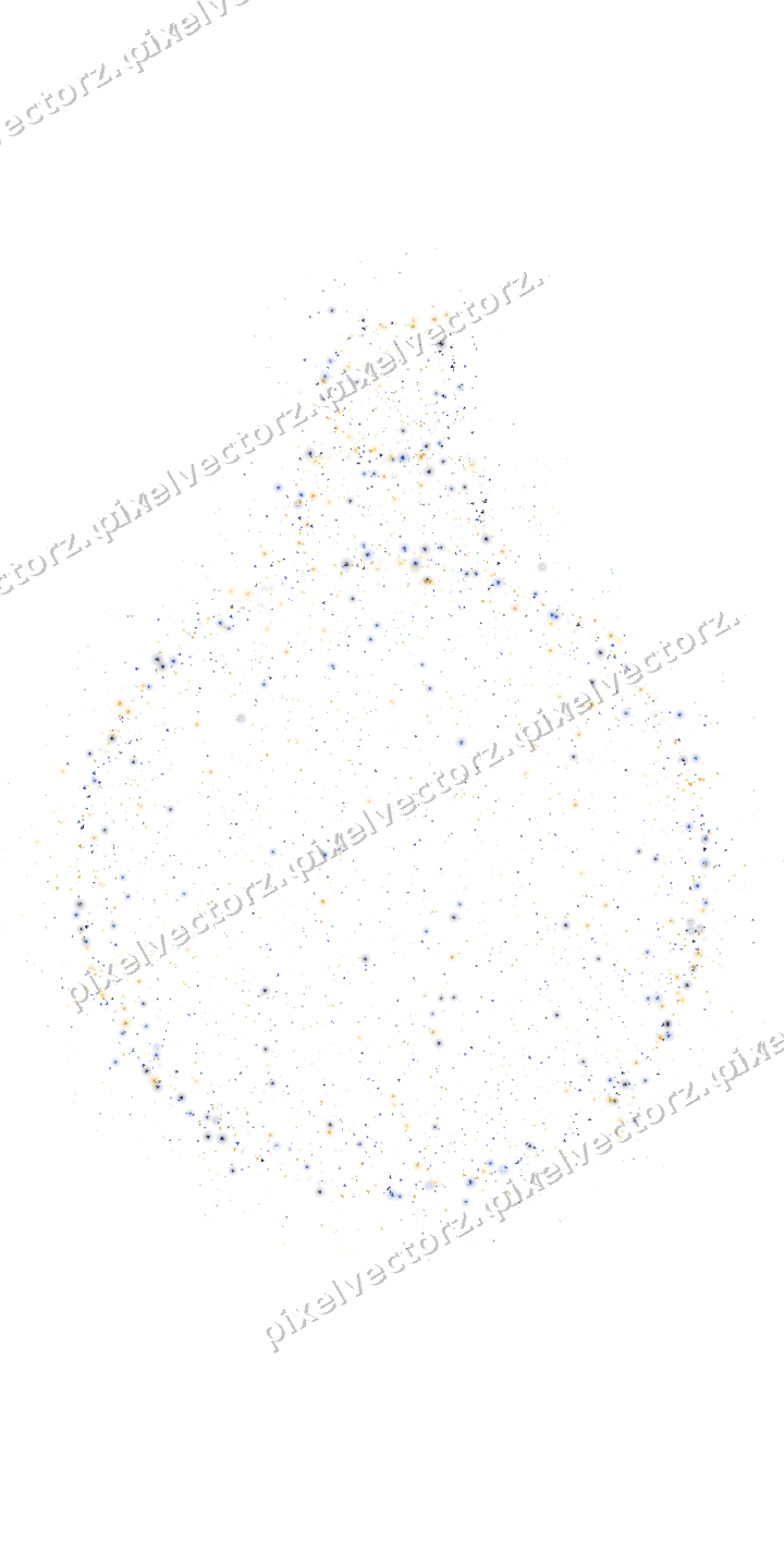 Seamless glitter bauble in amber and blue on a transparent background