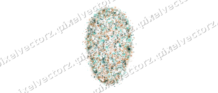 Seamless glitter easter egg in orange on a transparent background