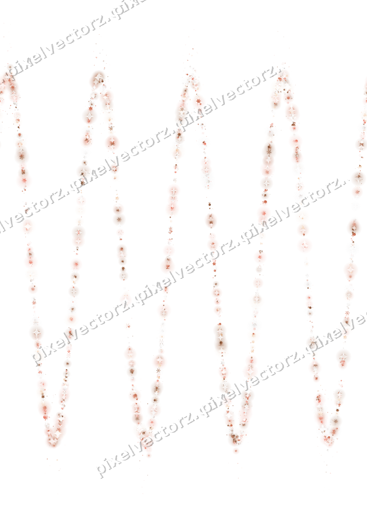 Seamless glitter wave in orange and red on a transparent background
