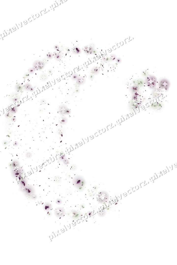 Seamless glitter crescent moon on a transparent background