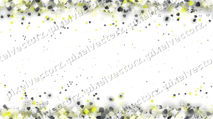 Seamless glitter border of hearts on a transparent background