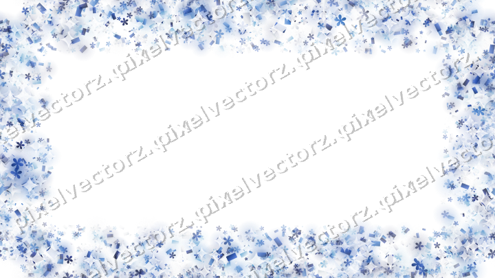 Nahtloser Glitzerrahmen in Blau und Türkis auf transparentem Grund