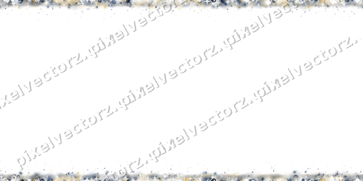 Seamless glitter border in dark blue on a transparent background