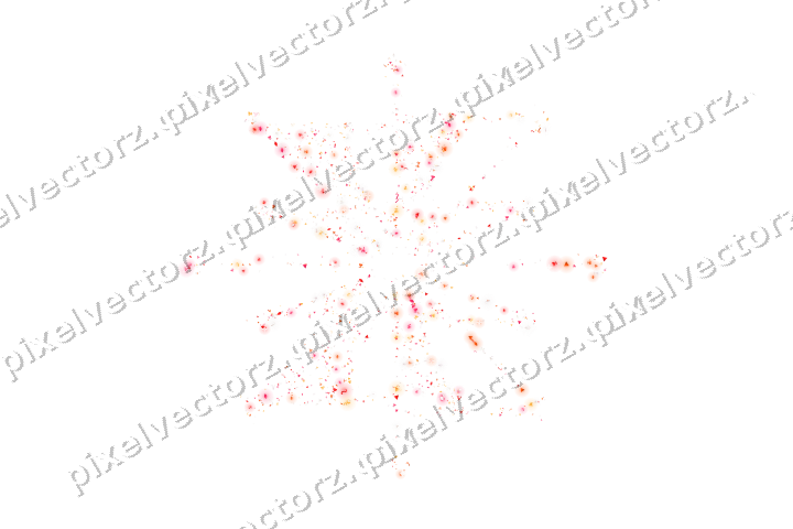 Seamless glitter firework in red on a transparent background