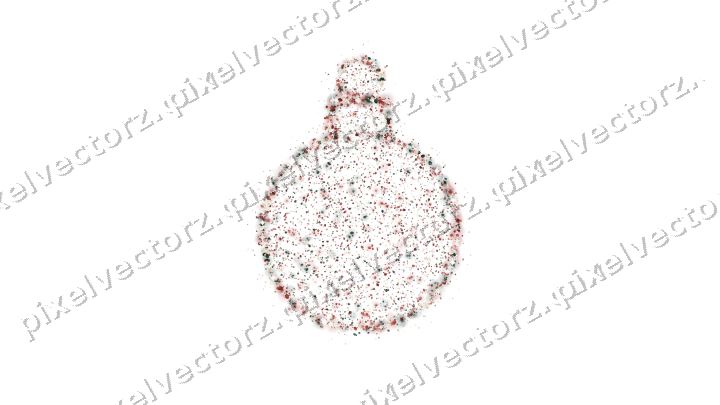 Seamless glitter bauble in dark red on a transparent background
