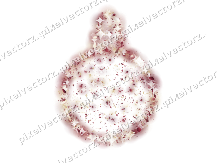 Seamless glitter bauble in dark pink on a transparent background