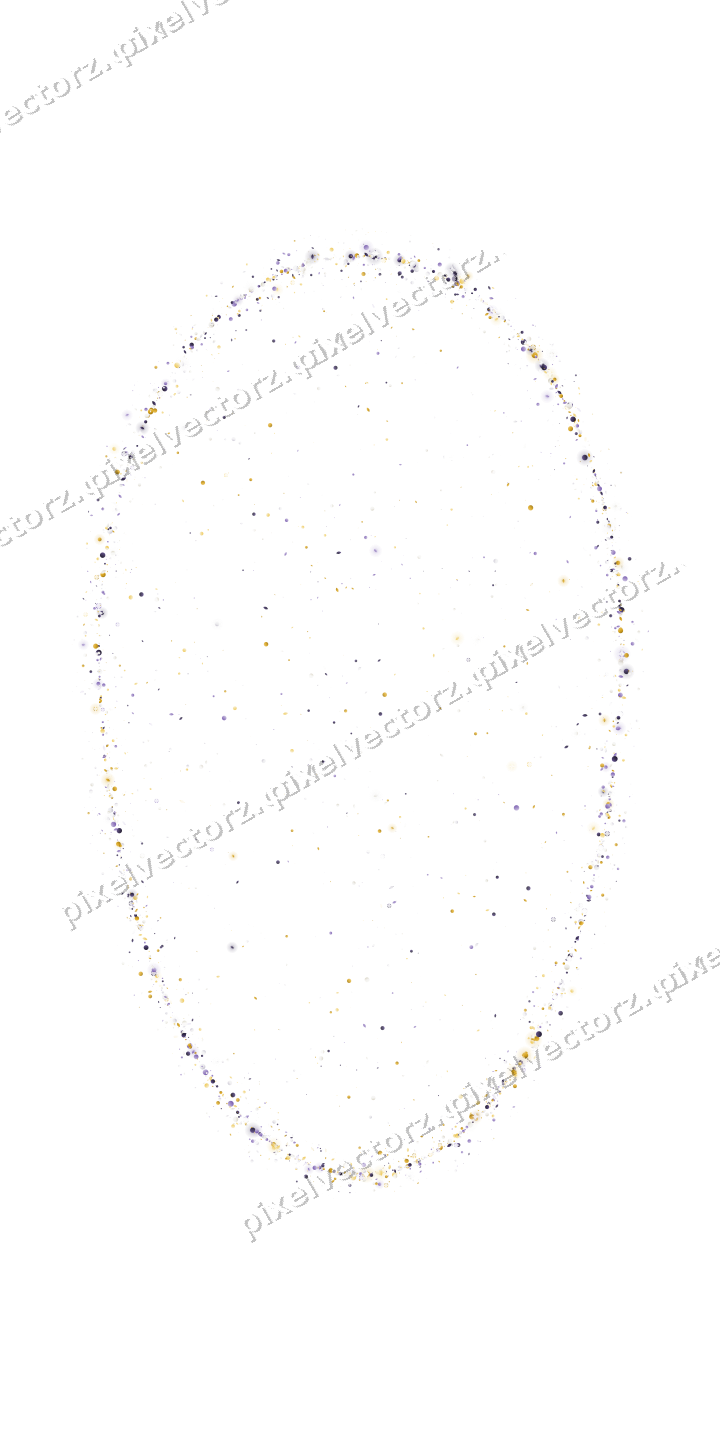 Seamless glitter easter egg in amber on a transparent background