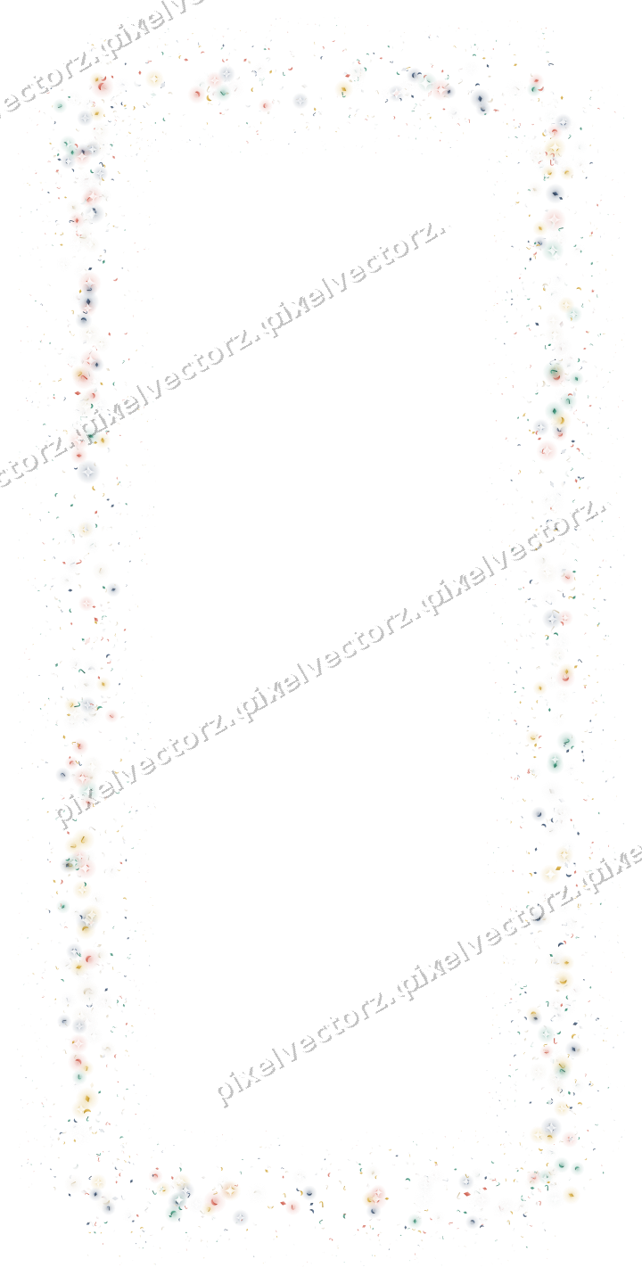Seamless glitter frame in amber and green on a transparent background