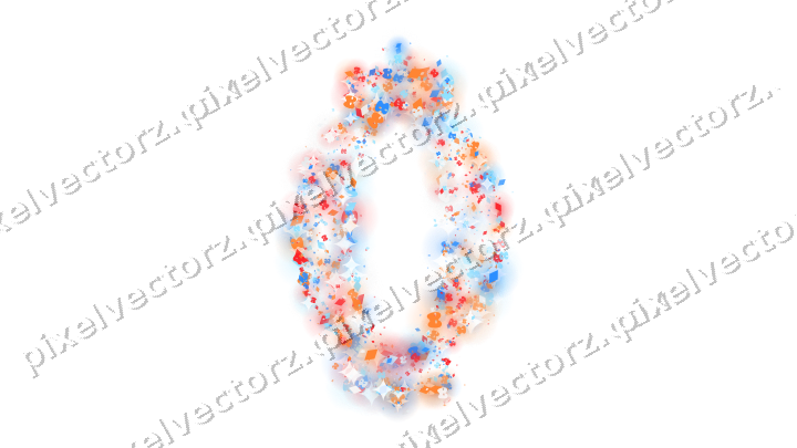 Seamless glitter lantern in blue and red on a transparent background