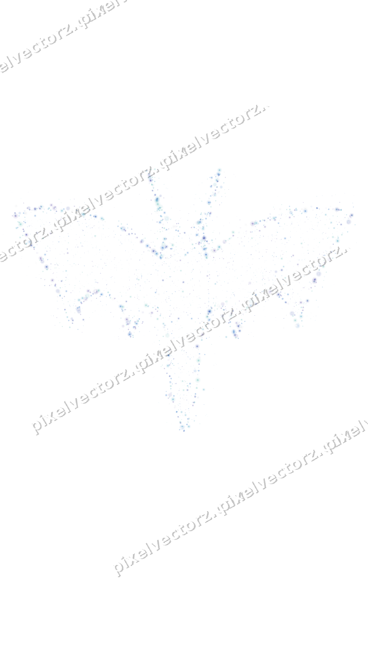 Seamless glitter bat of snowflakes in blue on a transparent background