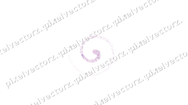 Seamless glitter spiral in magenta on a transparent background